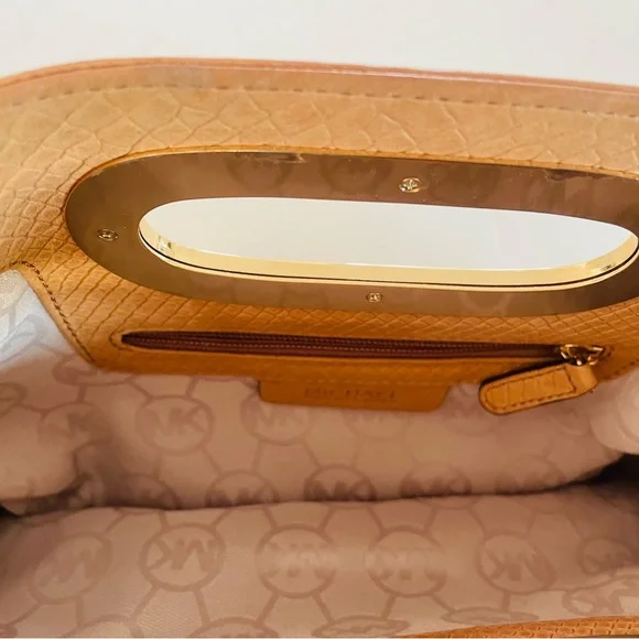 Michael Kors Tan Leather Wristlet Clutch - Picture 2 of 2